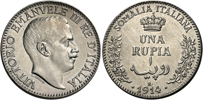 Monetazione per la Somalia italiana.
Rupia 1914 Roma. Pagani 961. MIR 1175d. q....