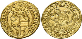 Ancona. Alessandro VI (Rodrigo de Borja y Borja), 1492-1503. 
Fiorino di camera, AV 3,39 g. ALEXANDE – R PP SEXTV Stemma sormontato da triregno e chi...