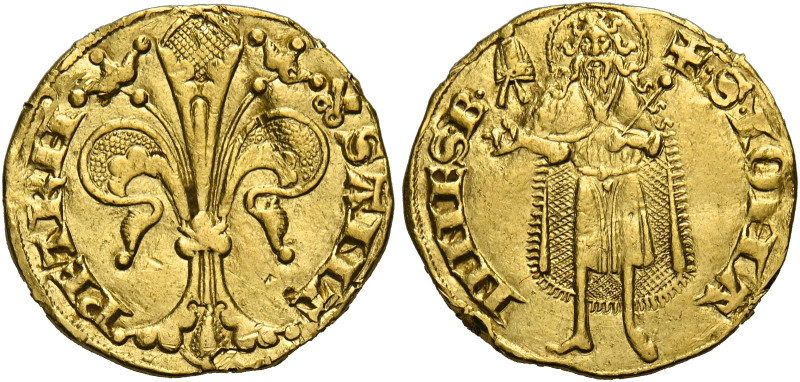 Avignone. Monetazione anonima pontificia del secolo XIV. 
Fiorino, AV 3,52 g. C...