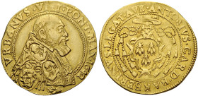 Avignone. Urbano VIII (Maffeo Barberini), 1623-1644. 
Quadrupla 1642, AV 13,10 g. VRBANVS VIII PONT MAX 1642 Busto a d. con piviale ornato dai busti ...