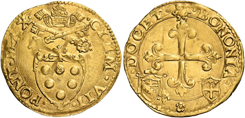 Bologna. Clemente VII (Giulio de’Medici), 1523-1534. 
Scudo del sole 1533-1534,...