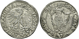 Desana. Pietro Berard de la Foucadiére, 1516-1529. 
Testone, AR 8,80 g. •P•B•D•F•COMES• DECIANE• Aquila di fronte, ad ali spiegate e volta a s. Rv. +...