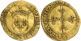 Genova. Luigi XII di Francia, 1507. 
Scudo del sole, AV 3,31 g. Sole :LVD’:DEI:GRACIA:FRANCOR’: REX:IANVE:D: Stemma coronato. Rv. XPS:VINCIT: XPS: RE...