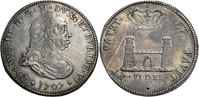 Livorno. Cosimo III de’Medici, 1670-1723. 
Tollero 1707, AR 27,07 g. COSMVS III...