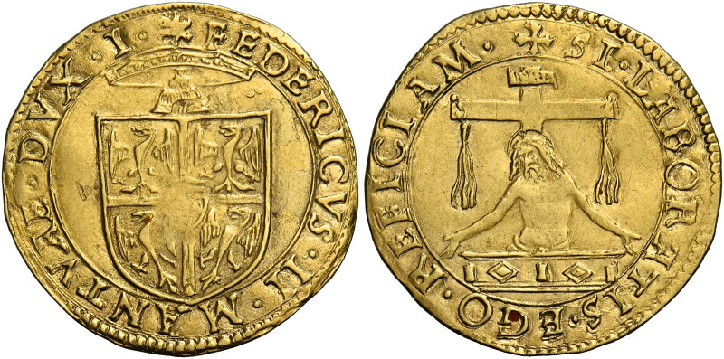 Mantova. Federico II Gonzaga, 1519-1540. 
Scudo del sole, AV 3,27 g. Sole FEDER...