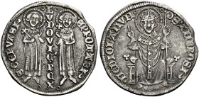 Milano. Ludovico il Bavaro re d’Italia, 1327-1347 e imperatore dal 1328. Monetazione con il titolo di re, 1327. 
Grosso, AR 1,98 g. S PROTASI’ – S GE...