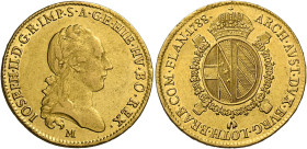 Milano. Giuseppe II d’Asburgo-Lorena, 1780-1790 Monetazione imperiale. 
Sovrano 1788, AV 11,04 g. IOSEPH II D G R IMP S A GE HIE HV BO REX Testa laur...