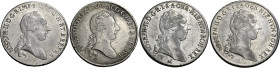 Milano. Lotto di quattro monete. 
Scudo 1781, AR. MIR 447/1 (RR). Scudo 1786, AR. MIR 447/6 (RRR). Crocione 1789, AR. MIR 459/4. Crocione 1790, AR. M...