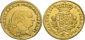 Parma. Ferdinando I di Borbone, 1765-1802. 
Mezza doppia 1790, AV 3,52 g. FERDINANDVS I HISPAN INFANS Testa a d.,; sotto, S e, nel giro, stella. Rv. ...