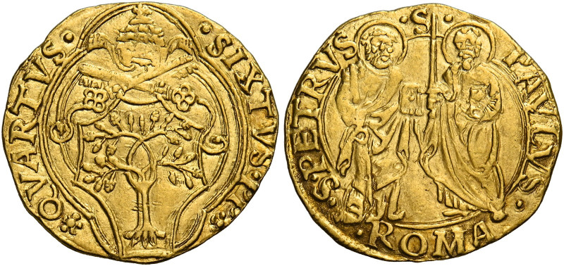 Roma. Sisto IV (Francesco della Rovere), 1471-1484. 
Ducato papale, AV 3,48 g. ...