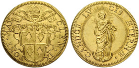 Roma. Clemente IX (Giulio Rospigliosi), 1667-1669. 
Doppia, AV 6,70 g. CLEM IX PONT MAX Stemma sormontato da triregno e chiavi decussate. Rv. CANDOR ...