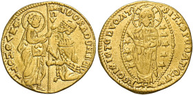 Venezia. Giovanni Gradenigo, 1355-1356. 
Ducato, AV 3,49 g. IO GRADONICO – S M VENETI S. Marco nimbato, stante a s., porge il vessillo al doge genufl...