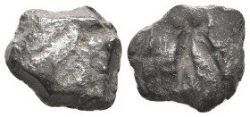 Judaea. Cut AR Hacksilver. Circa 13th-5th century BCE.

Reference:

Condition: Very Fine

Weight =4.1 gr
Heıght =13.0 mm