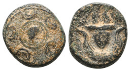 Greek Coins. 4th - 1st century B.C. AE

Reference:

Condition: Very Fine

Weight =3.8 gr
Heıght =14.3 mm