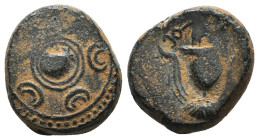 Greek Coins. 4th - 1st century B.C. AE

Reference:

Condition: Very Fine

Weight =4.4 gr
Heıght =13.9 mm