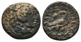 Greek Coins. 4th - 1st century B.C. AE

Reference:

Condition: Very Fine

Weight =3.4 gr
Heıght =14.9 mm
