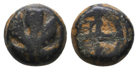 Greek Coins. 4th - 1st century B.C. AE

Reference:

Condition: Very Fine

Weight =1.6 gr
Heıght =9.0 mm