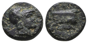 Greek Coins. 4th - 1st century B.C. AE

Reference:

Condition: Very Fine

Weight =2.6 gr
Heıght =10.9 mm