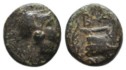 Greek Coins. 4th - 1st century B.C. AE

Reference:

Condition: Very Fine

Weight =1.6 gr
Heıght =10.1 mm