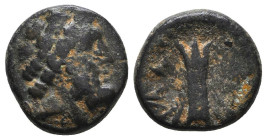 Greek Coins. 4th - 1st century B.C. AE

Reference:

Condition: Very Fine

Weight =3.2 gr
Heıght =13.2 mm