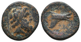 Greek Coins. 4th - 1st century B.C. AE

Reference:

Condition: Very Fine

Weight =3.4 gr
Heıght =16.4 mm