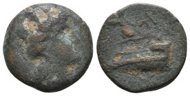 Greek Coins. 4th - 1st century B.C. AE

Reference:

Condition: Very Fine

Weight =3.9 gr
Heıght =16.1 mm