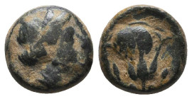 Greek Coins. 4th - 1st century B.C. AE

Reference:

Condition: Very Fine

Weight =1.9 gr
Heıght =9.9 mm