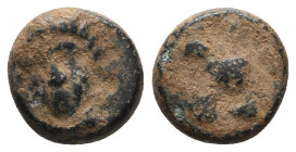 Greek Coins. 4th - 1st century B.C. AE

Reference:

Condition: Very Fine

Weight =1.3 gr
Heıght =10.1 mm
