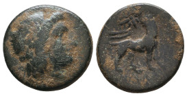 Greek Coins. 4th - 1st century B.C. AE

Reference:

Condition: Very Fine

Weight =3.8 gr
Heıght =17,1 mm