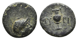 Greek Coins. 4th - 1st century B.C. AE

Reference:

Condition: Very Fine

Weight =0.5 gr
Heıght =8.5 mm