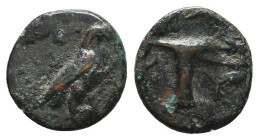 Greek Coins. 4th - 1st century B.C. AE

Reference:

Condition: Very Fine

Weight =0.9 gr
Heıght =9.7 mm