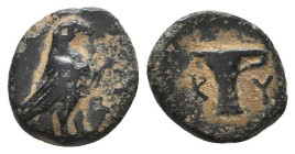 Greek Coins. 4th - 1st century B.C. AE

Reference:

Condition: Very Fine

Weight =1.1 gr
Heıght =9.7 mm