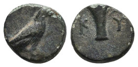 Greek Coins. 4th - 1st century B.C. AE

Reference:

Condition: Very Fine

Weight =1.2 gr
Heıght =8.9 mm