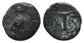 Greek Coins. 4th - 1st century B.C. AE

Reference:

Condition: Very Fine

Weight =1.1 gr
Heıght =8.5 mm