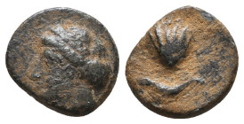 Greek Coins. 4th - 1st century B.C. AE

Reference:

Condition: Very Fine

Weight =1.3 gr
Heıght =10.0 mm