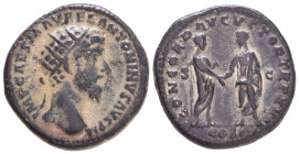 Marcus Aurelius. AD 161-180. Æ Dupondius

Reference:

Condition: Very Fine

Weight =14.8 gr
Heıght =26.6 mm
