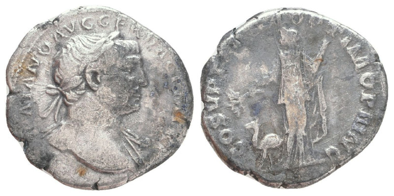 TRAJAN (98-117). Denarius.

Reference:

Condition: Very Fine

Weight =2.7 ...