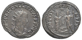 Gallienus, AD 253-268. Antoninianus. 

Reference:

Condition: Very Fine

Weight =3.7 gr
Heıght =20.8 mm