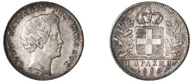 Greece. King Otto, 1832-1862. Drachma, 1833, First Type, Munich mint, 4.50g (KM15; Divo 12c).

Good very fine.