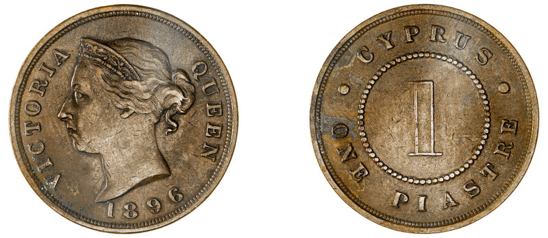 Cyprus. Victoria, 1837-1901. Piastre, 1896, Royal mint, 11.57g (KM3.2; Fitikides...