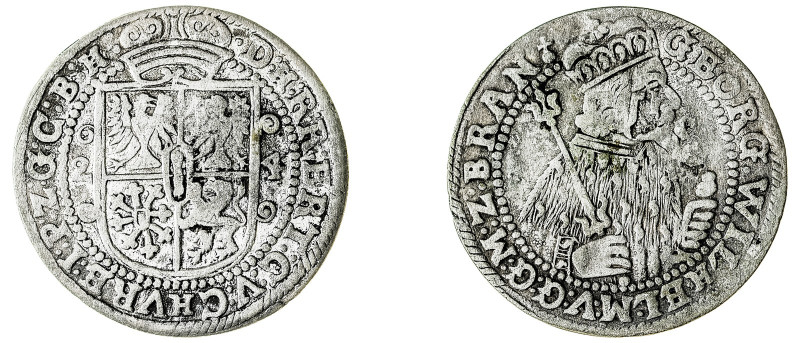 German States, Brandenburg-Prussia. Georg Wilhelm, 1619-1640. Ort (1/4 Taler), 1...