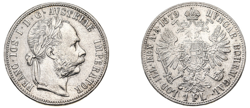 Holy Roman Empire. Francis Joseph I, 1848-1916. Florin, 1879, Vienna mint (KM222...