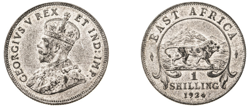 East Africa. George IV, 1910-1936. Shilling, 1924, Royal mint, 7.76g (KM21).

Go...