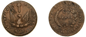 Greece. Governor I. Kapodistrias, 1828-1831. 20 Lepta, 1831, 28.34g (KM11; Divo 2; Chase 512).

About very fine.