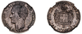 Greece. King George I, 1863-1913. Drachma, 1873 A, First Type, Paris mint (KM38; Divo 53b; IV3).

Graded AU55 NGC.