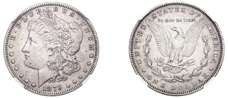 USA. Federal Republic, 1776-. “Morgan” Dollar, 1879, Philadelphia mint (KM110).
...