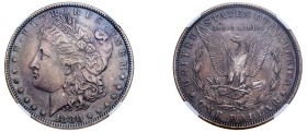 USA. Federal Republic, 1776-. “Morgan” Dollar, 1880 O, New Orleans mint (KM110).

Graded AU Details, Cleaned NGC.