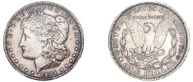 USA. Federal Republic, 1776-. “Morgan” Dollar, 1904 O, New Orleans mint (KM110).

Graded AU Details, Cleaned NGC.