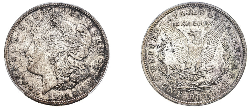 USA. Federal Republic, 1776-. “Morgan” Dollar, 1921, Philadelphia mint (KM110).
...