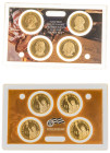 USA. Federal Republic, 1776-. Presidential Dollar Proof set, ND (2007 S), George Washington - John Adams - Thomas Jefferson - James Madison, San Franc...